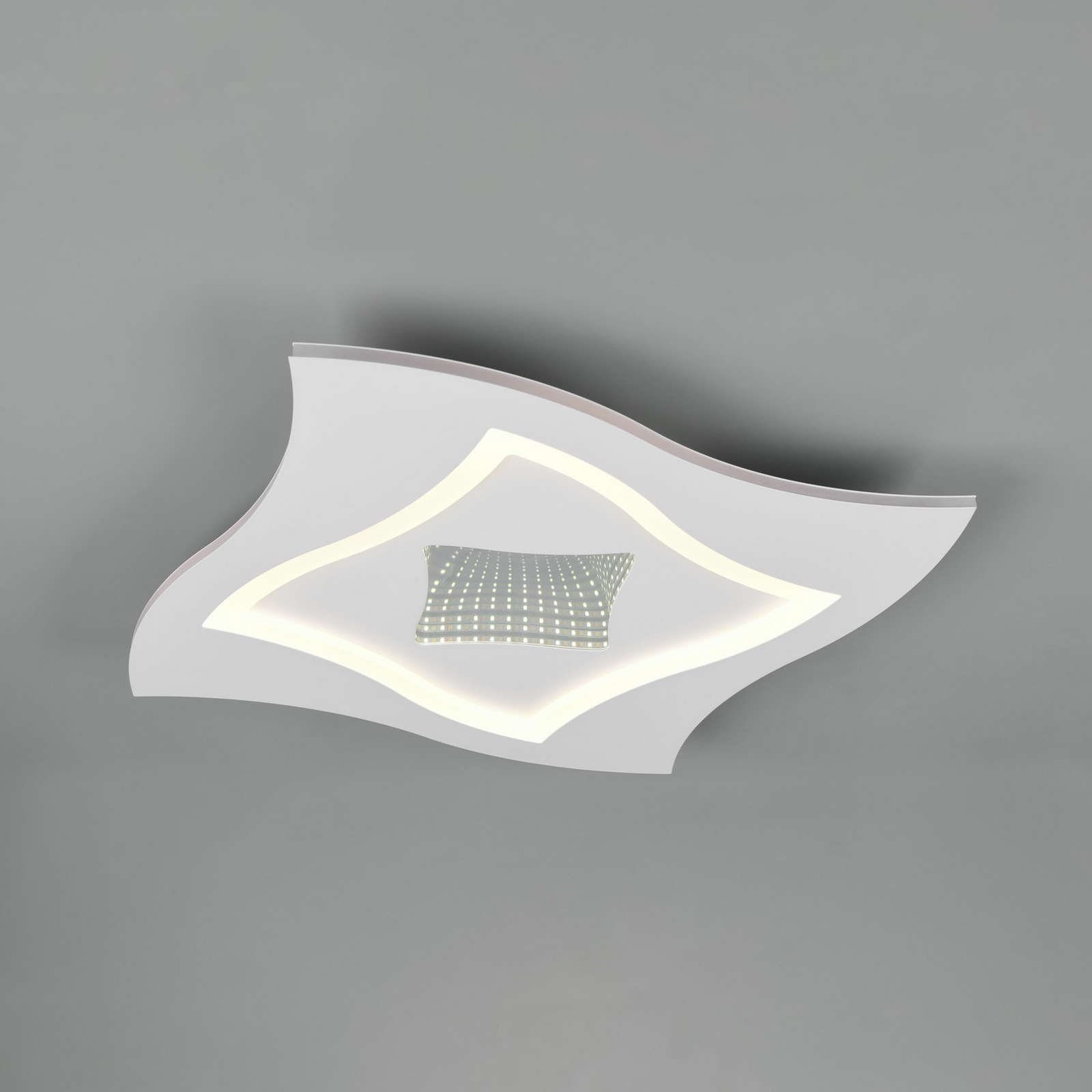 LED-taklampa Klint, längd 50 cm, matt vit, metall RGBW LED-taklampa Klint, längd 50 cm, matt vit, metall RGBW