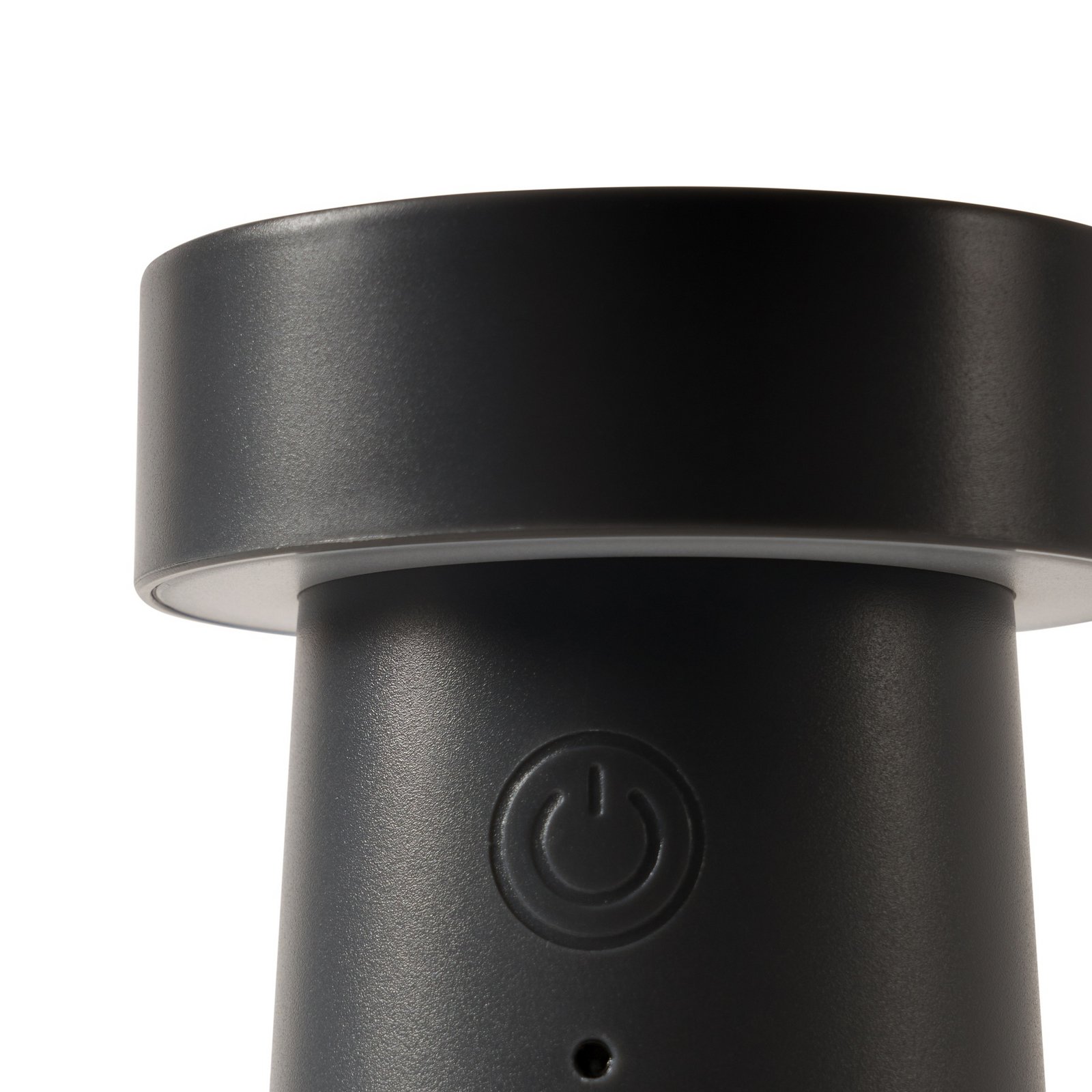 Lucande LED-Pepiera Pepper, grigio scuro, batteria ricaricabile, IP44