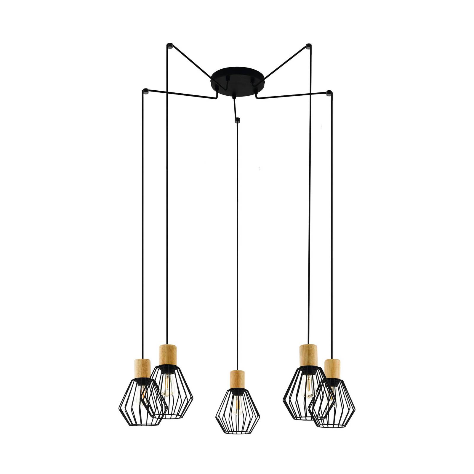 EGLO Suspension Palmorla ronde cinq lampes