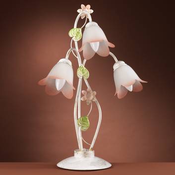 Lámpara de mesa Botton estilo florentino, 3 luces