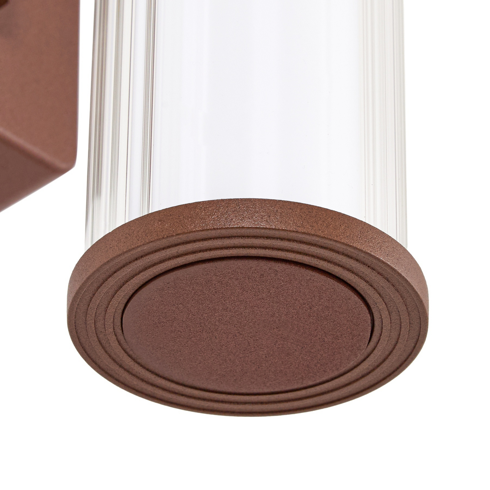 Lindby LED buiten wandlamp Neravio, roest, hoogte 26 cm, IP54