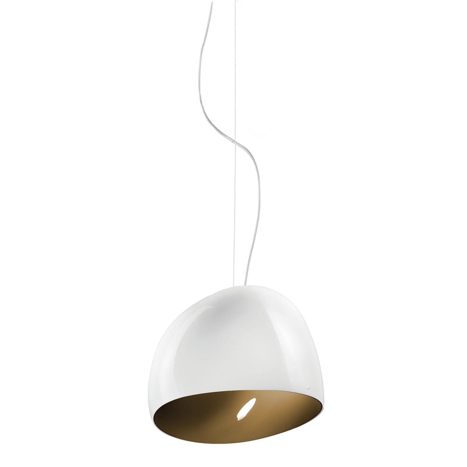 Lampa wisząca Surface Ø 40 cm, E27, biały/brązowy