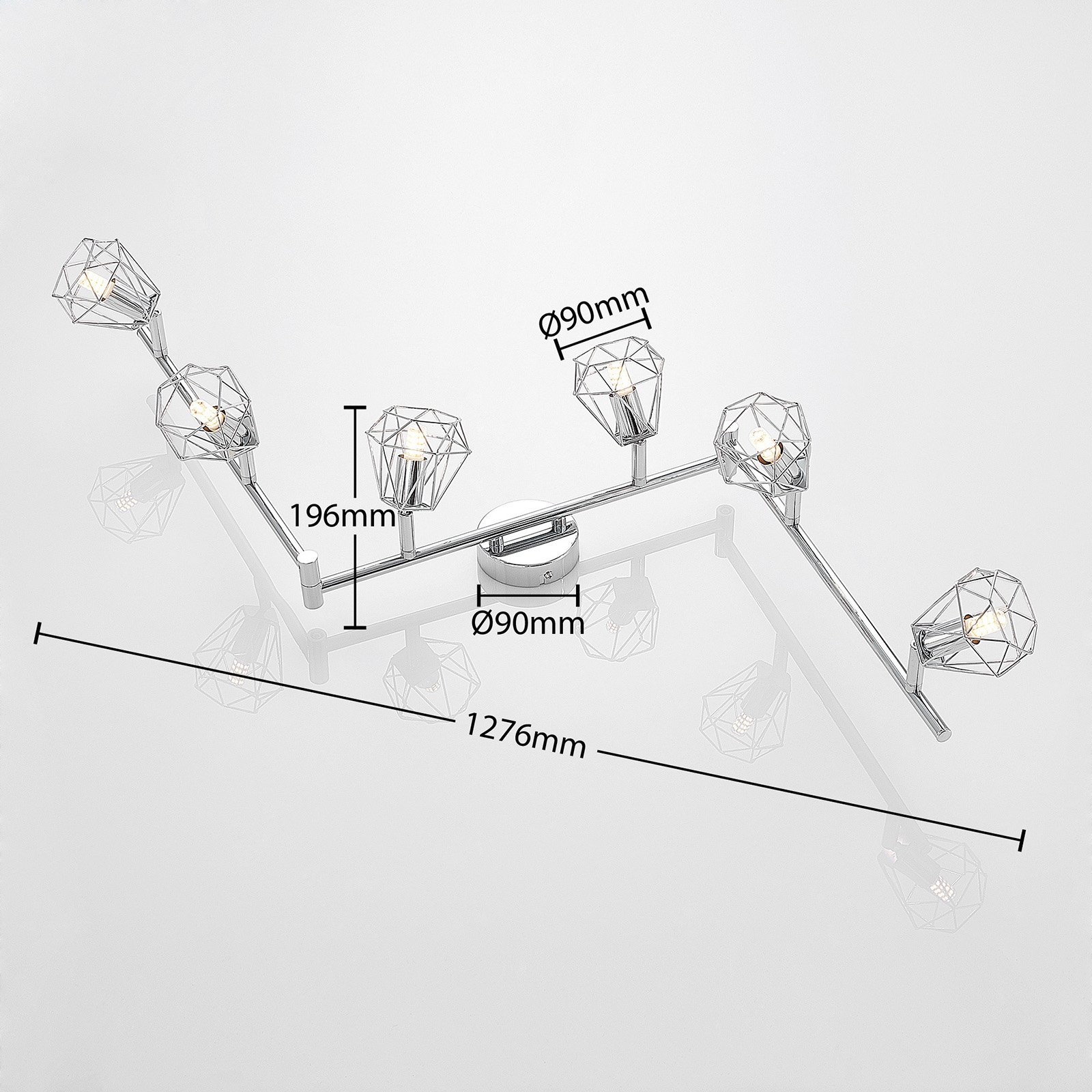 Lindby Giada stropné LED svietidlo šesť-plameňové
