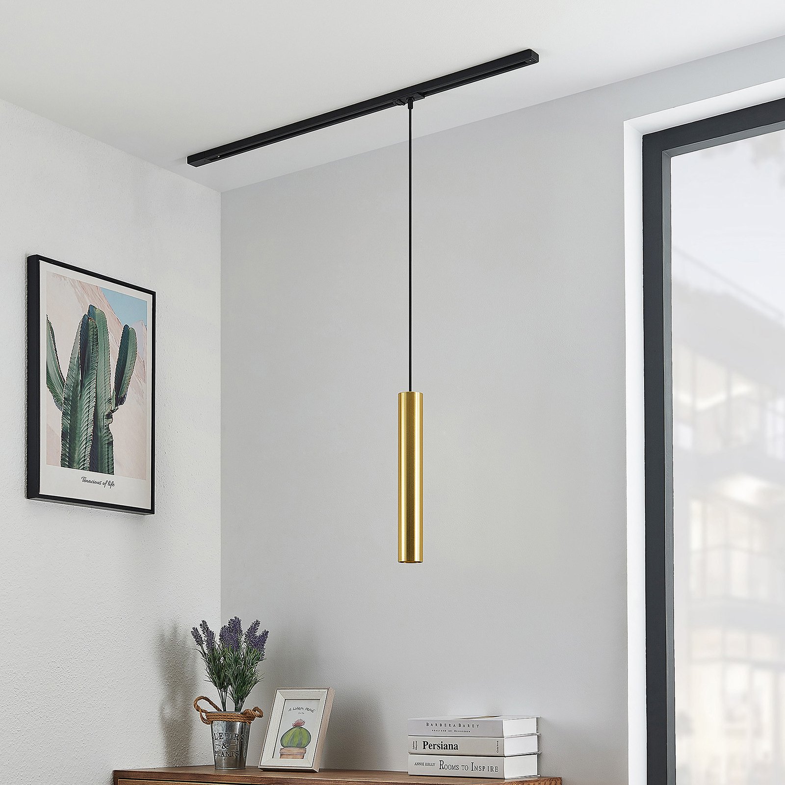 Linaro Track Pendant H40 Gold - Lindby