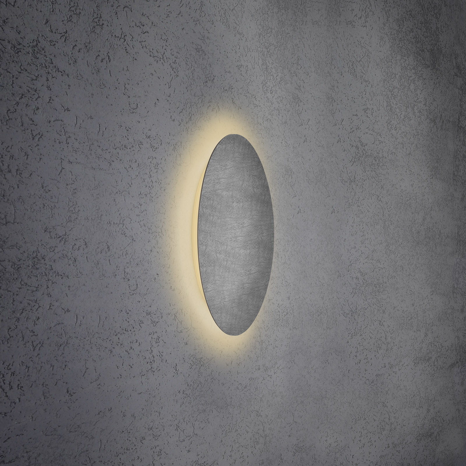 Escale Blade LED-Wandleuchte, Betonoptik, Ø 44 cm