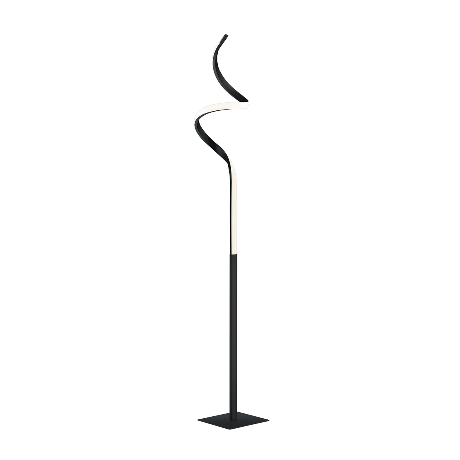Lampe sur pied LED Course, noir mat, 3.000 K, hauteur 145 cm
