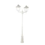 London 2 Outdoor Park Lamp Wide w/Anchoring Support White - Norlys