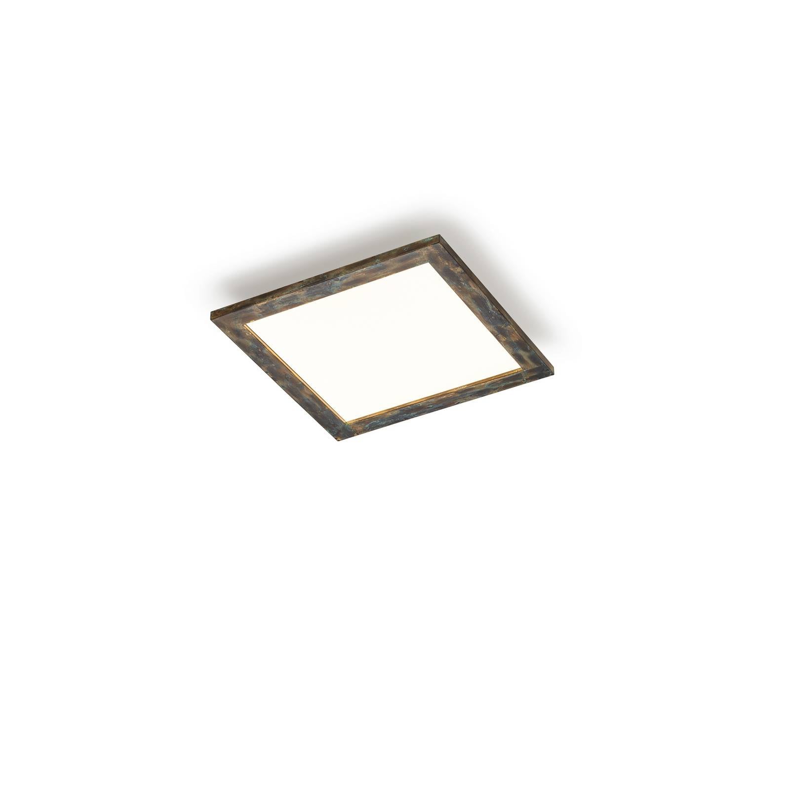 Quitani LED-Panel Aurinor, goldfarbig patiniert, 45 cm