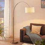 Lindby lampadar Railyn, alb, tesatura, 200cm, E27