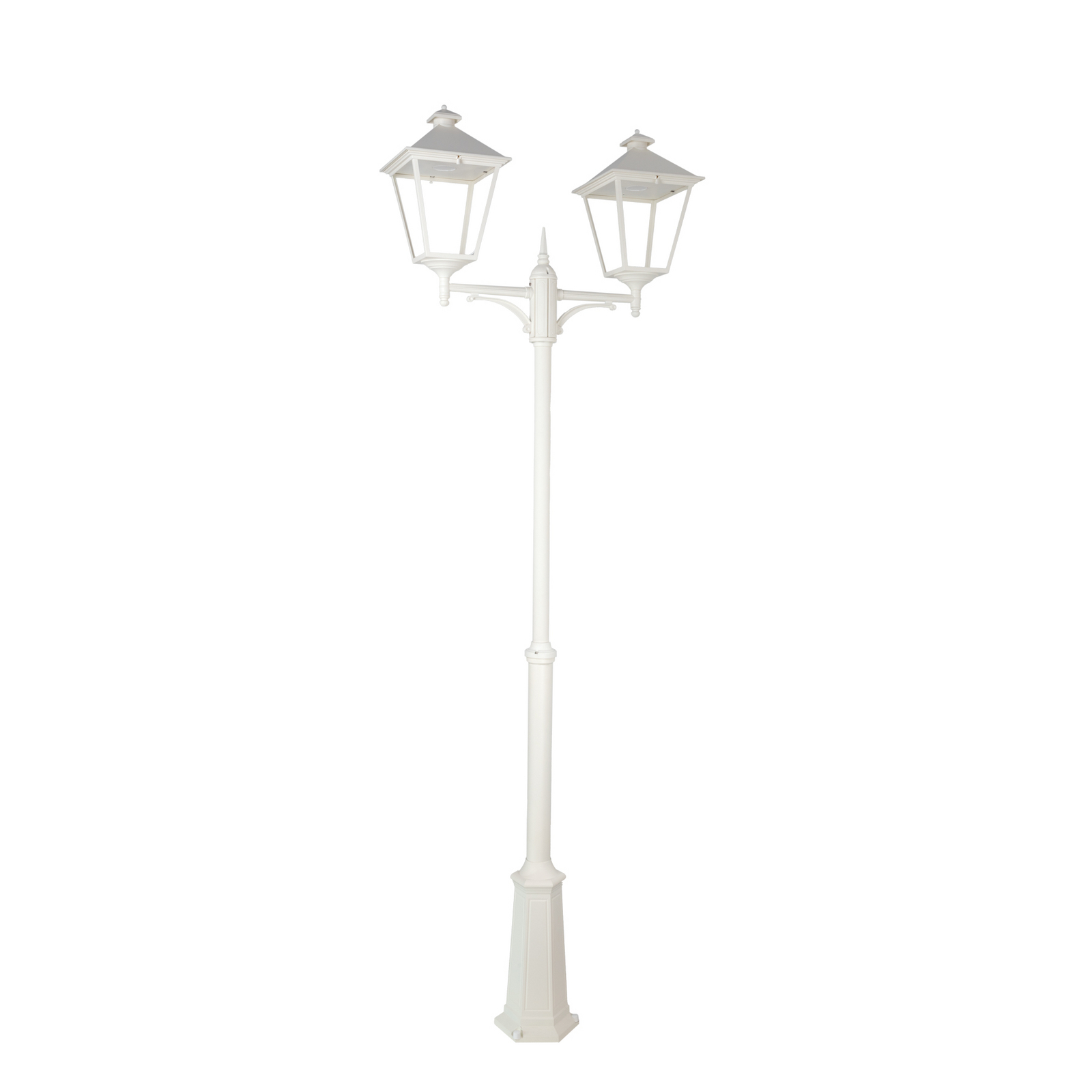 London 2 Venkovní Parková Lampa Wide s Podpora Ukotvení White - Norlys