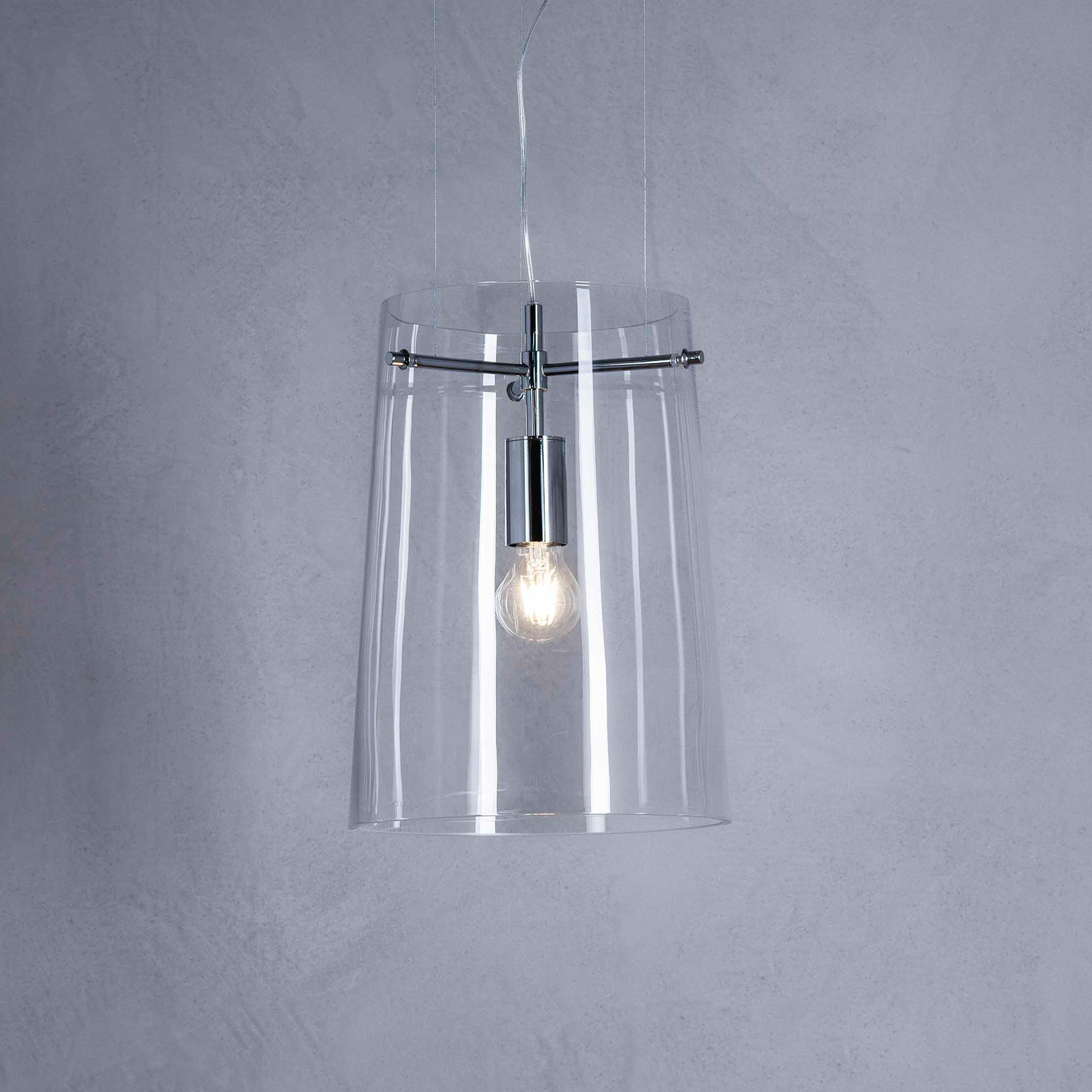Prandina Sera S3 viseća lampa, prozirna, Ø 33 cm