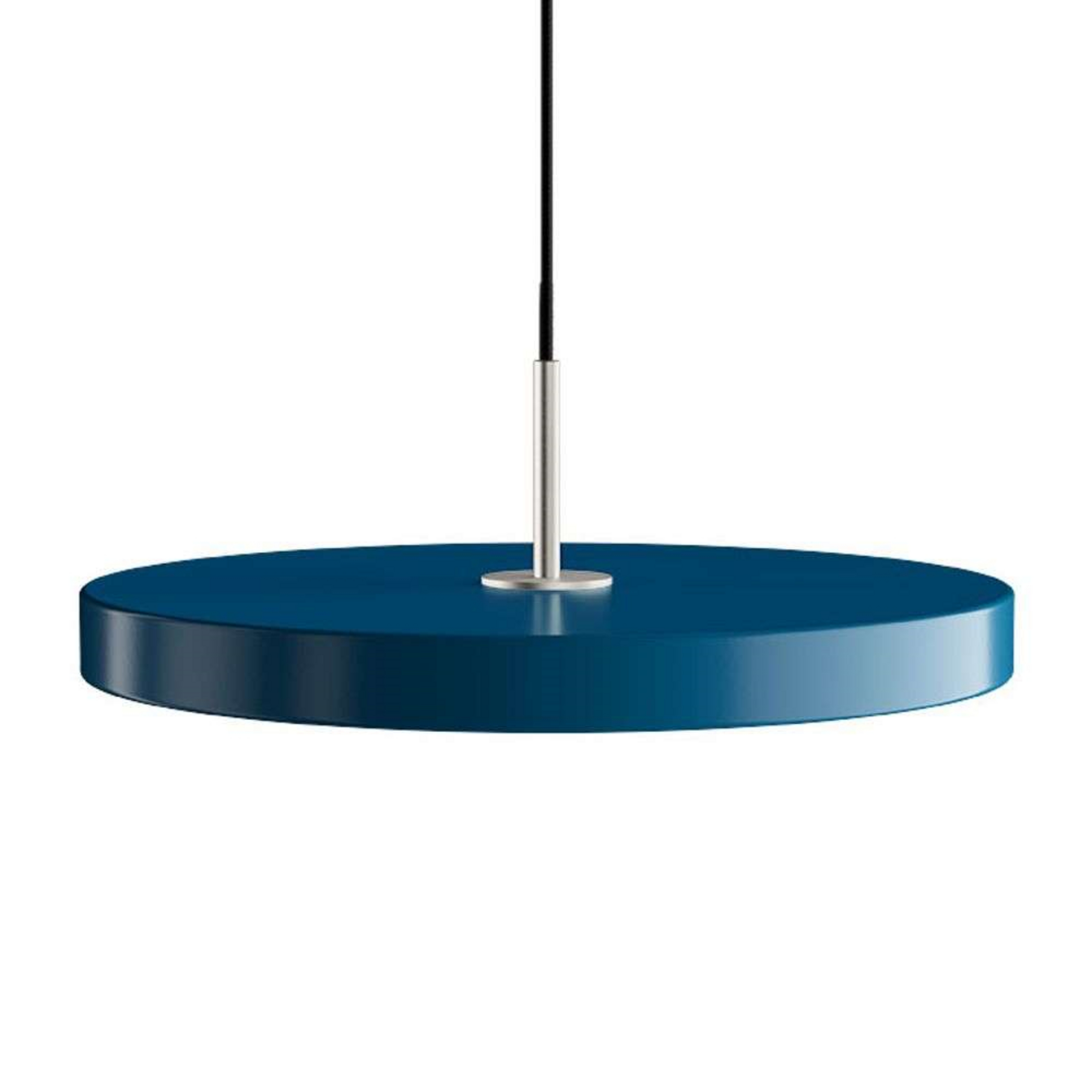 Asteria Lámpara Colgante Medium Petrol Blue/Steel Top - UMAGE