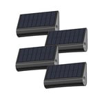 Aplique de pared LED Twily, negro, 15 cm de ancho, juego de 4 unidades