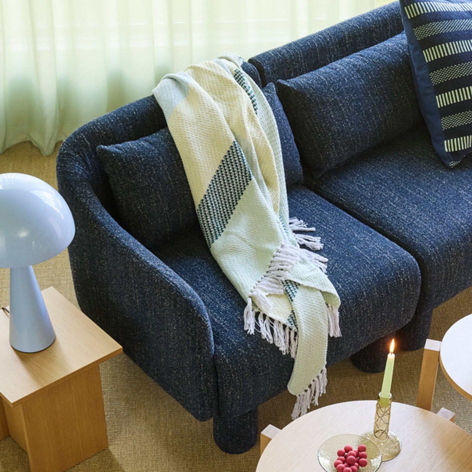 Couverture Ito jaune 200 cm - Hübsch