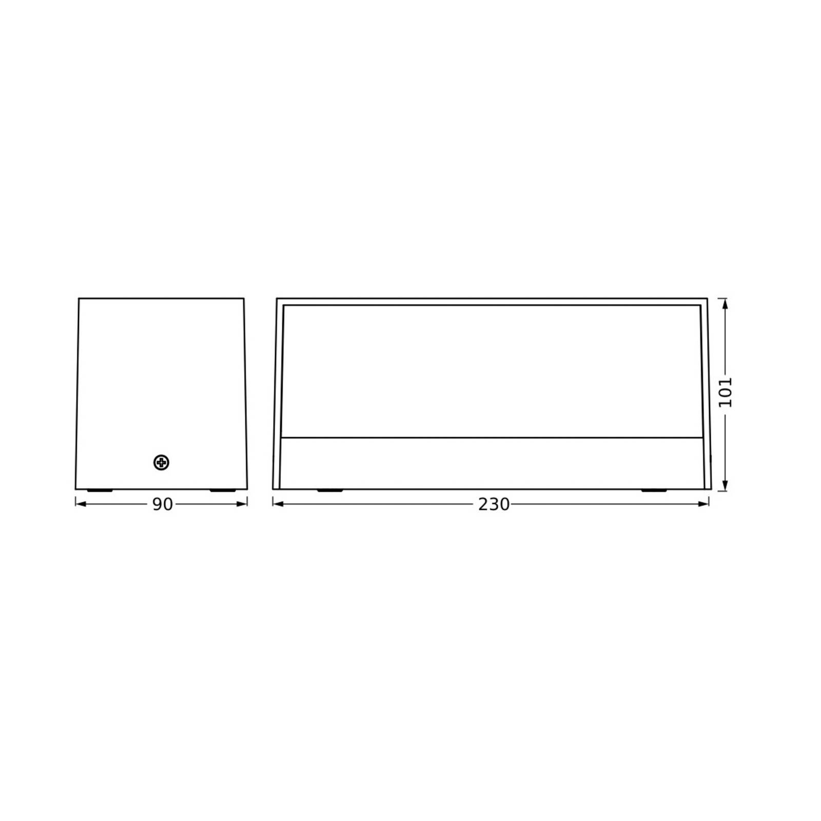 Image of LEDVANCE Applique da esterno Endura Style Idri, grigio scuro