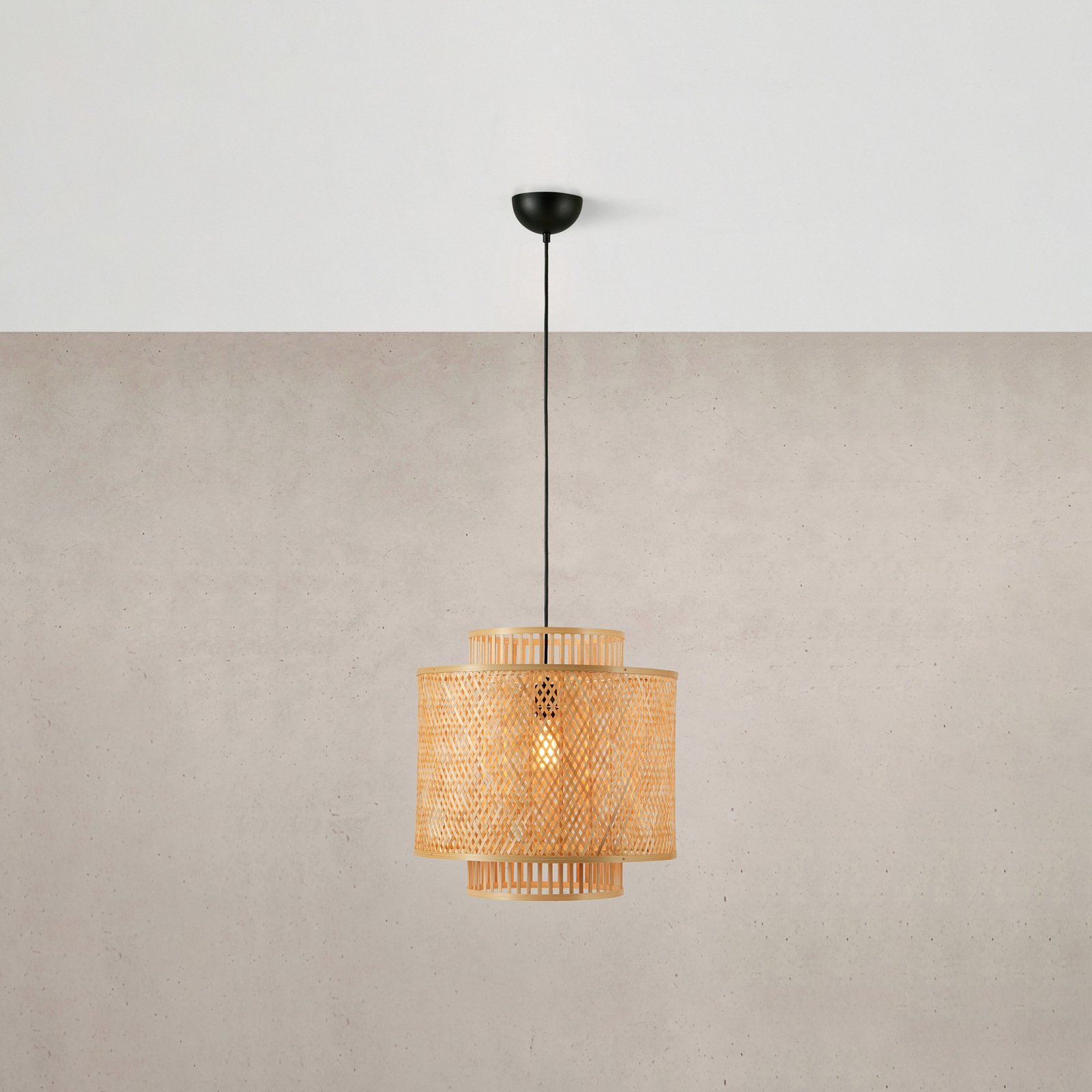Strati pendant light made of bamboo, natural