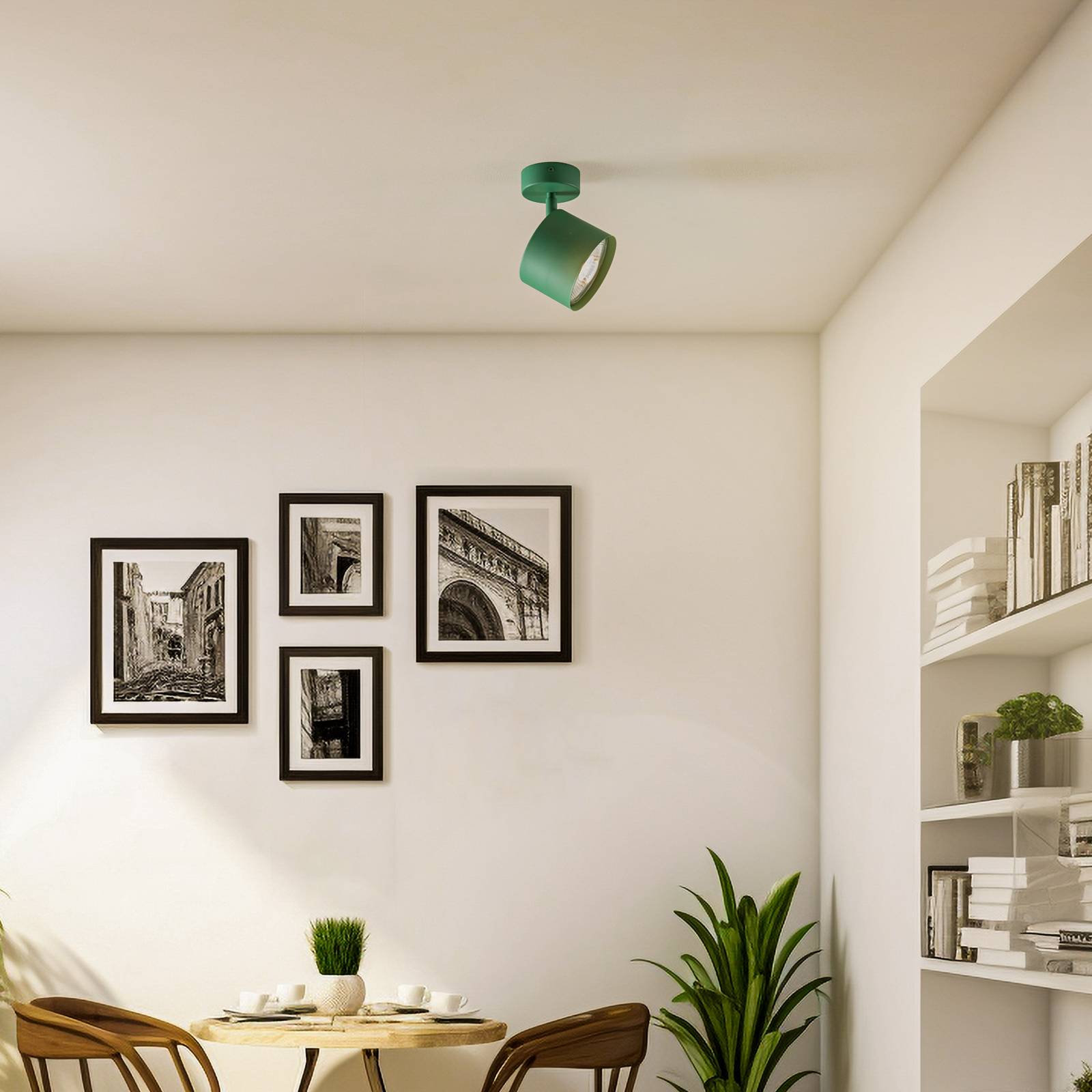 argon spot pour plafond chloe réglable à 1 lampe, vert