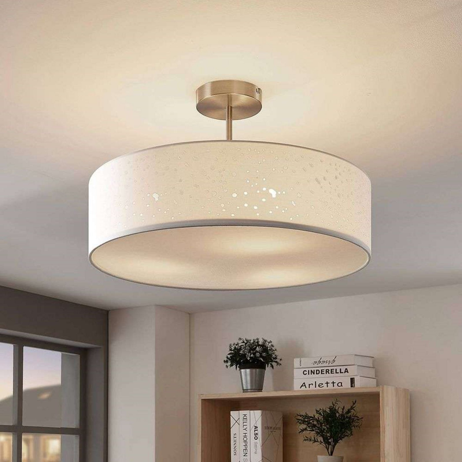 Alwine Ceiling Lamp White - Lindby