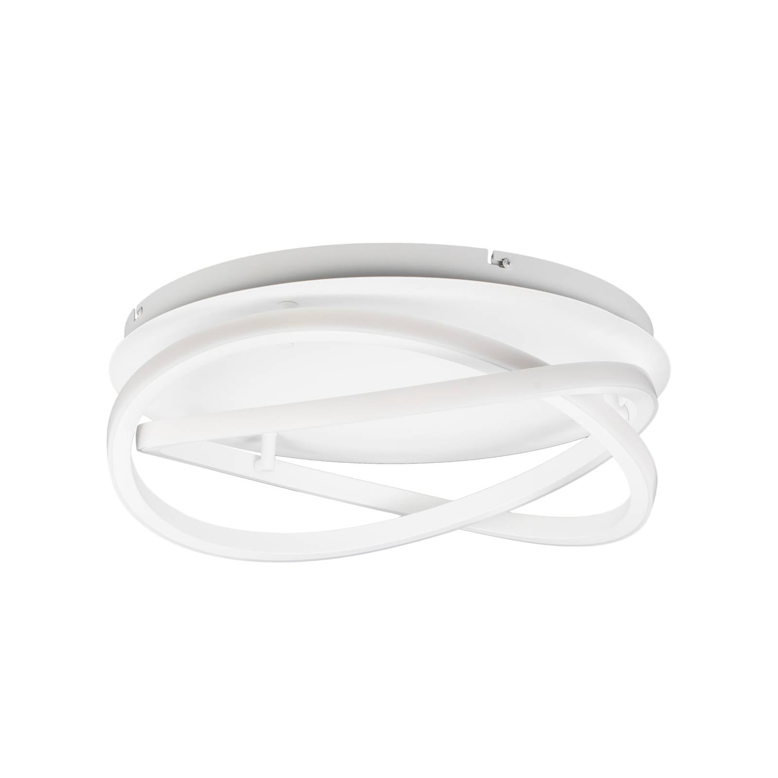 Lucande LED-Deckenleuchte Aldric, weiß, Aluminium, Ø 45 cm