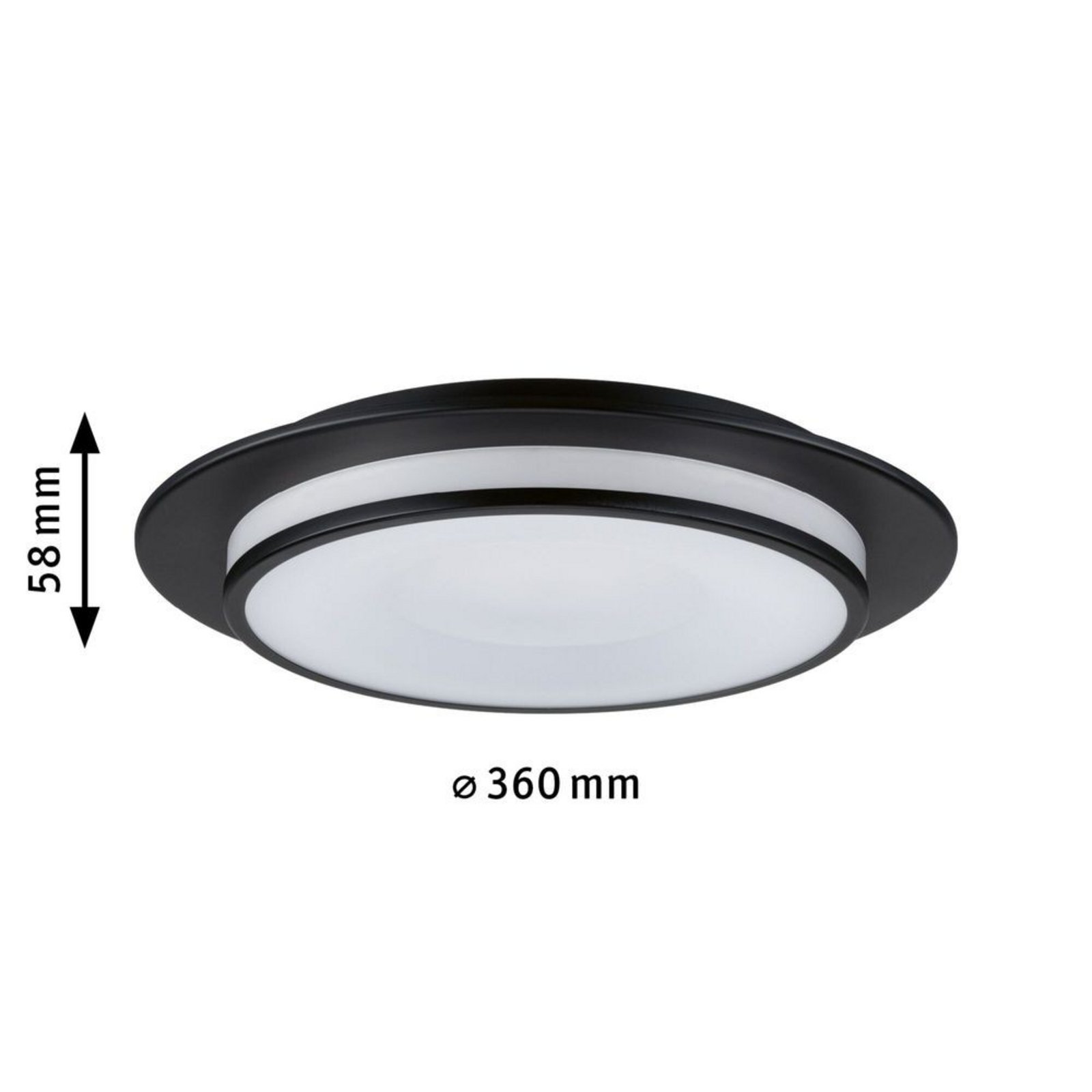 Egron LED Stropna lampa 3-step Dim. Mat Crna - Paulmann