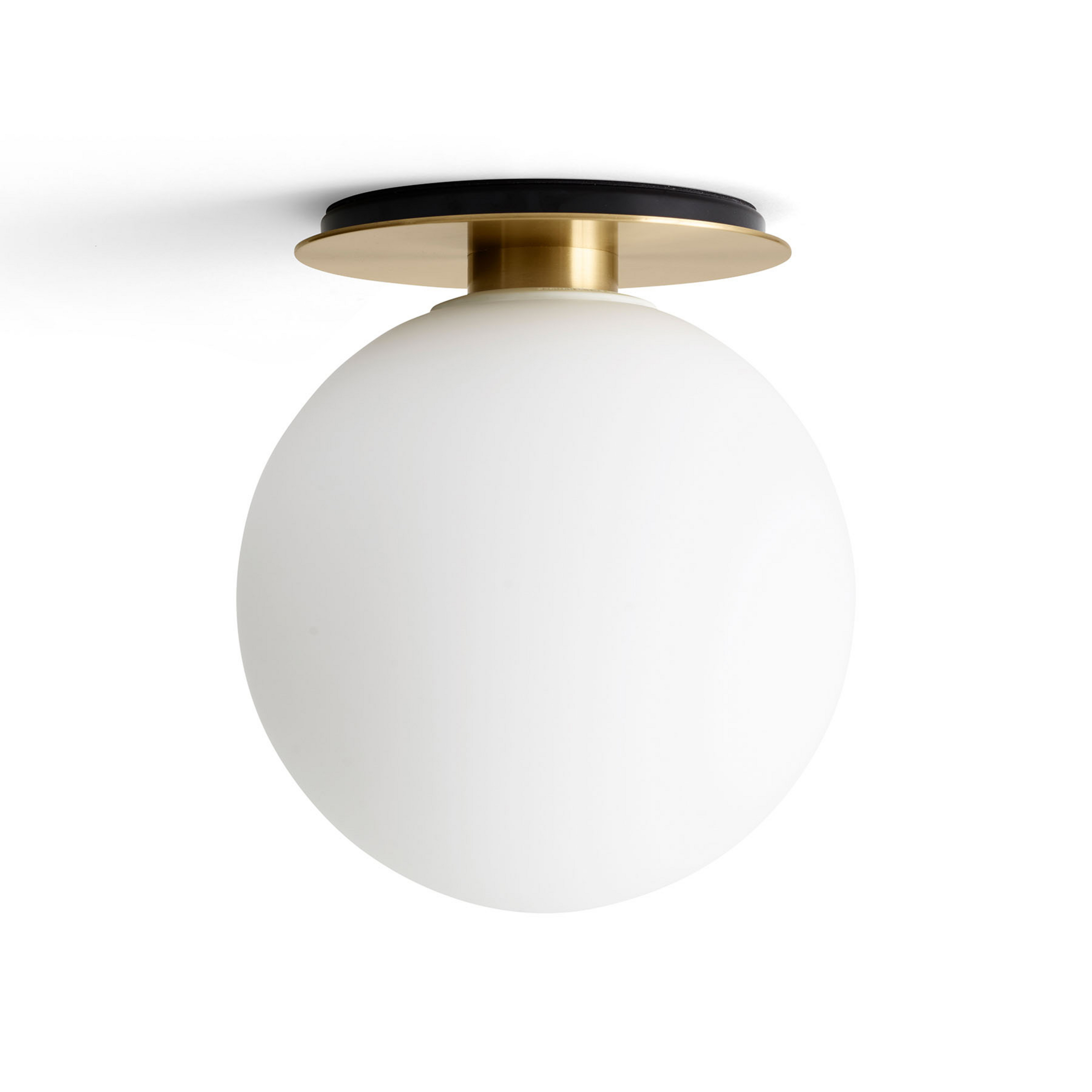 Audo stropné LED svetlo TR Bulb, mosadz/biela, stmievateľné