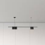 Lampă suspendată Genesis, aluminiu, negru, 5 x GU10, lungime 100 cm