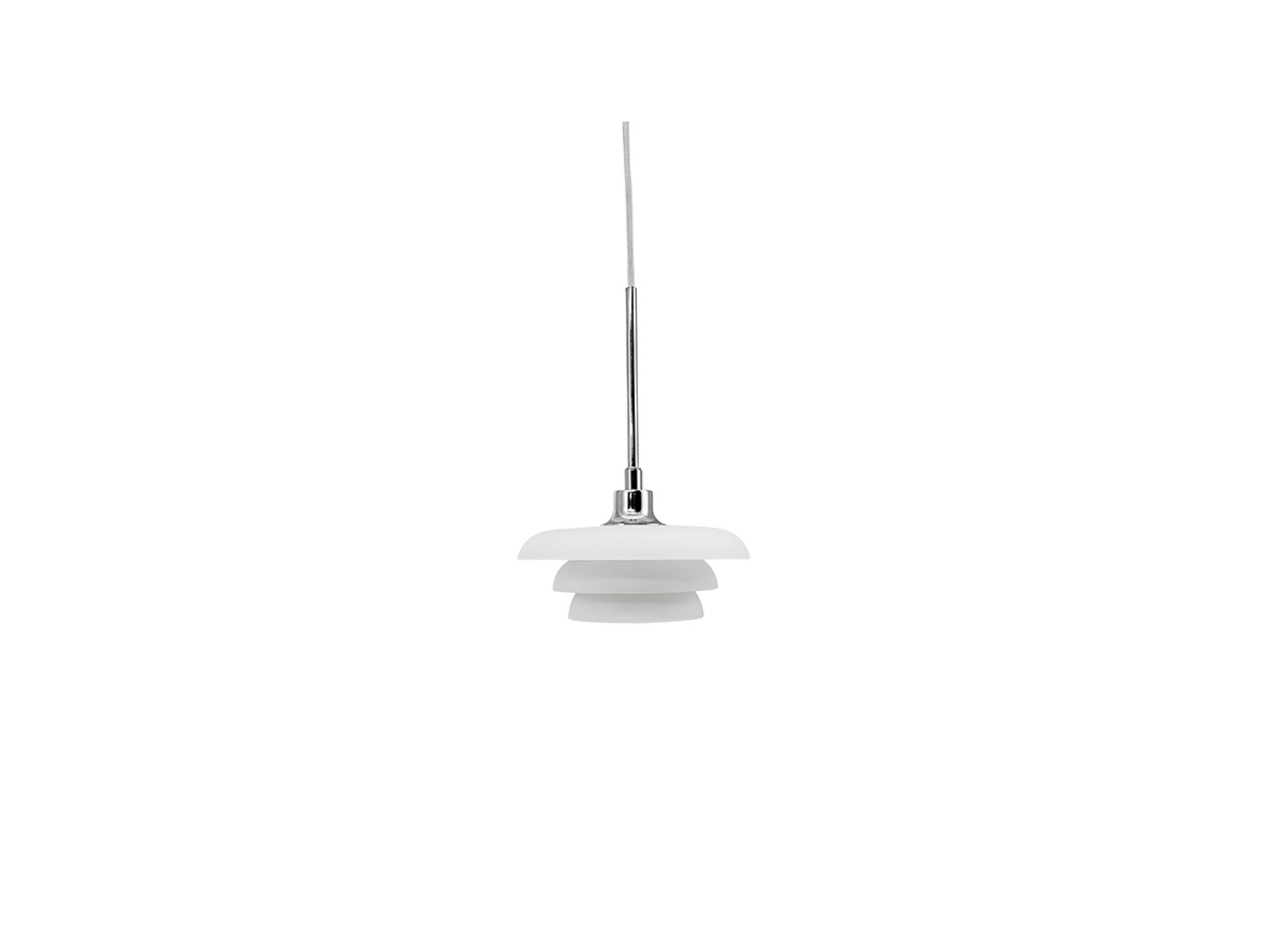 Lámpara colgante Ava, Ø 20 cm, blanca, cristal opalino - Dyberg Larsen