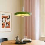 Branford viseća svjetiljka, retro, Ø 35 cm, zelena, metal – Lindby