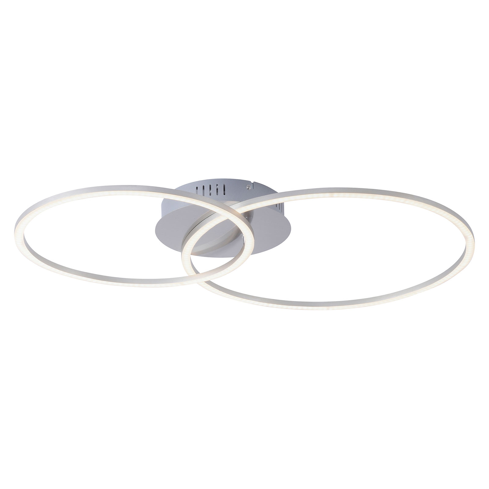 Ivanka LED ceiling light, two rings, dimmable