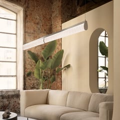 Závěsné svítidlo LED Slamp Modula Double, plisované, šedé