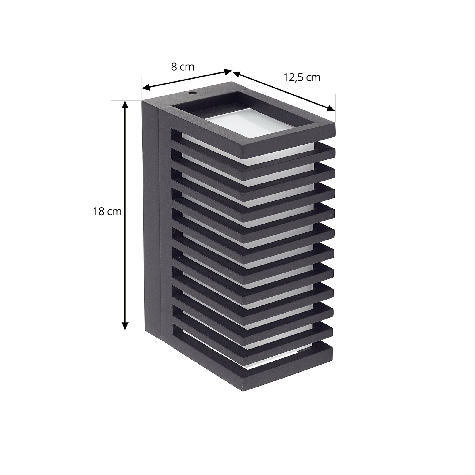 Lucande LED outdoor wall light Ariza, black, aluminium