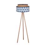 Stehleuchte Hampton Boho blau Ornament/Jute