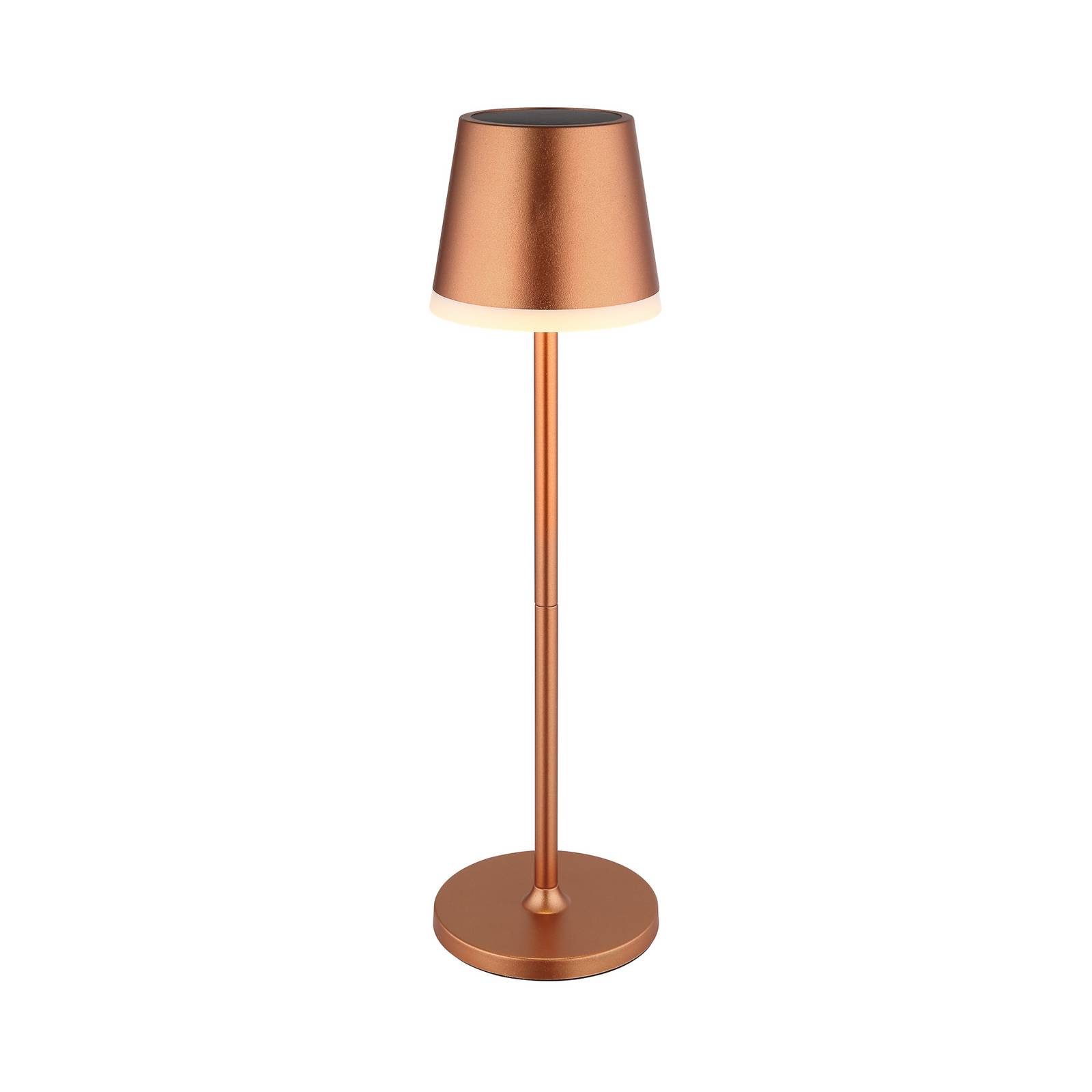 LED-Solarleuchte Metall, kupferfarben, Höhe 41 cm, IP44