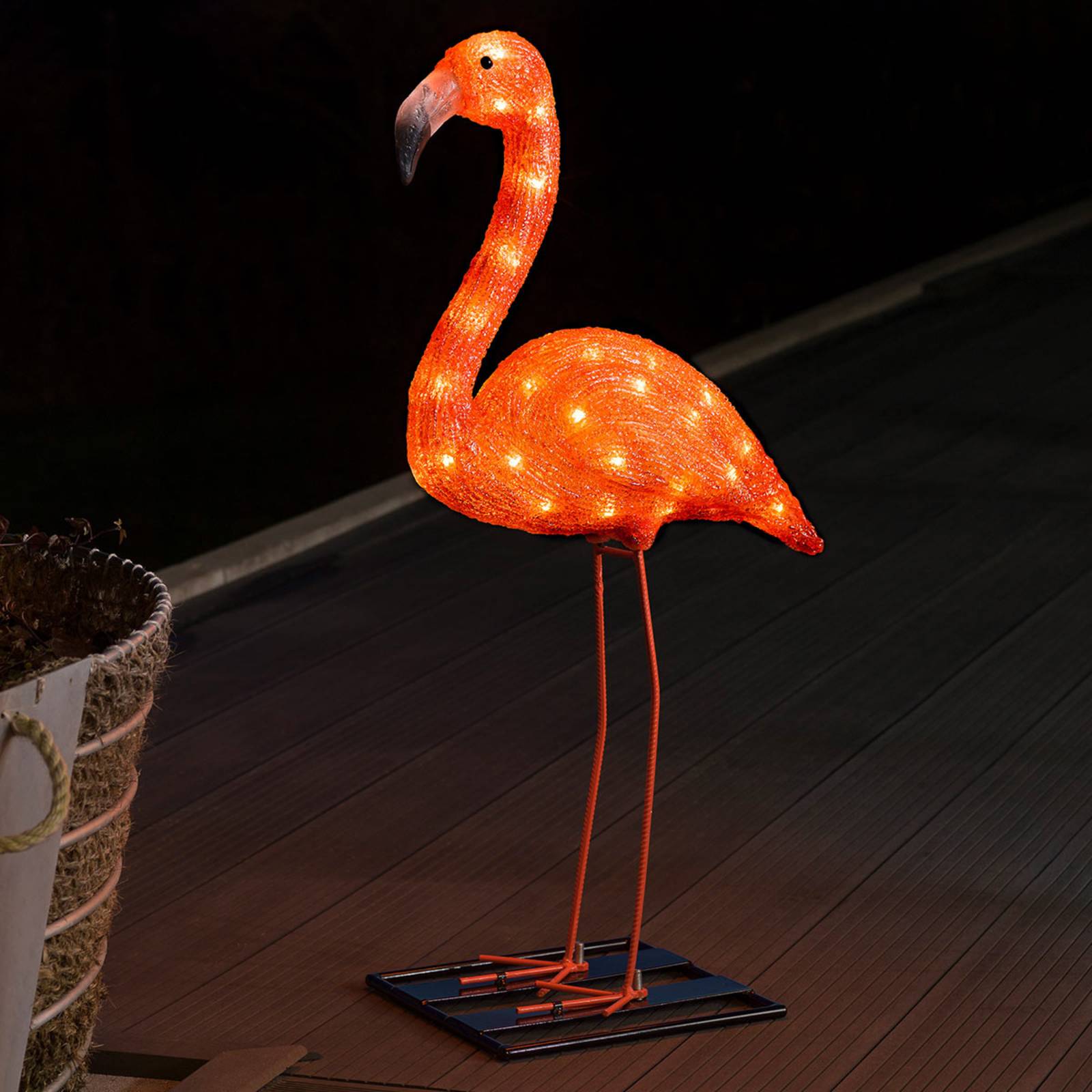 Lampe décorative LED Flamingo 65 cm