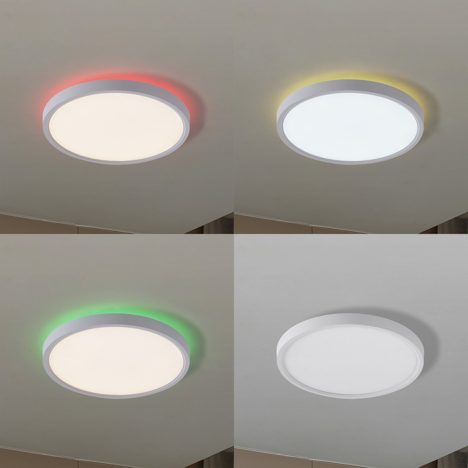 Lindby Smart LED ceiling light Deika, Ø 30 cm, white, Tuya