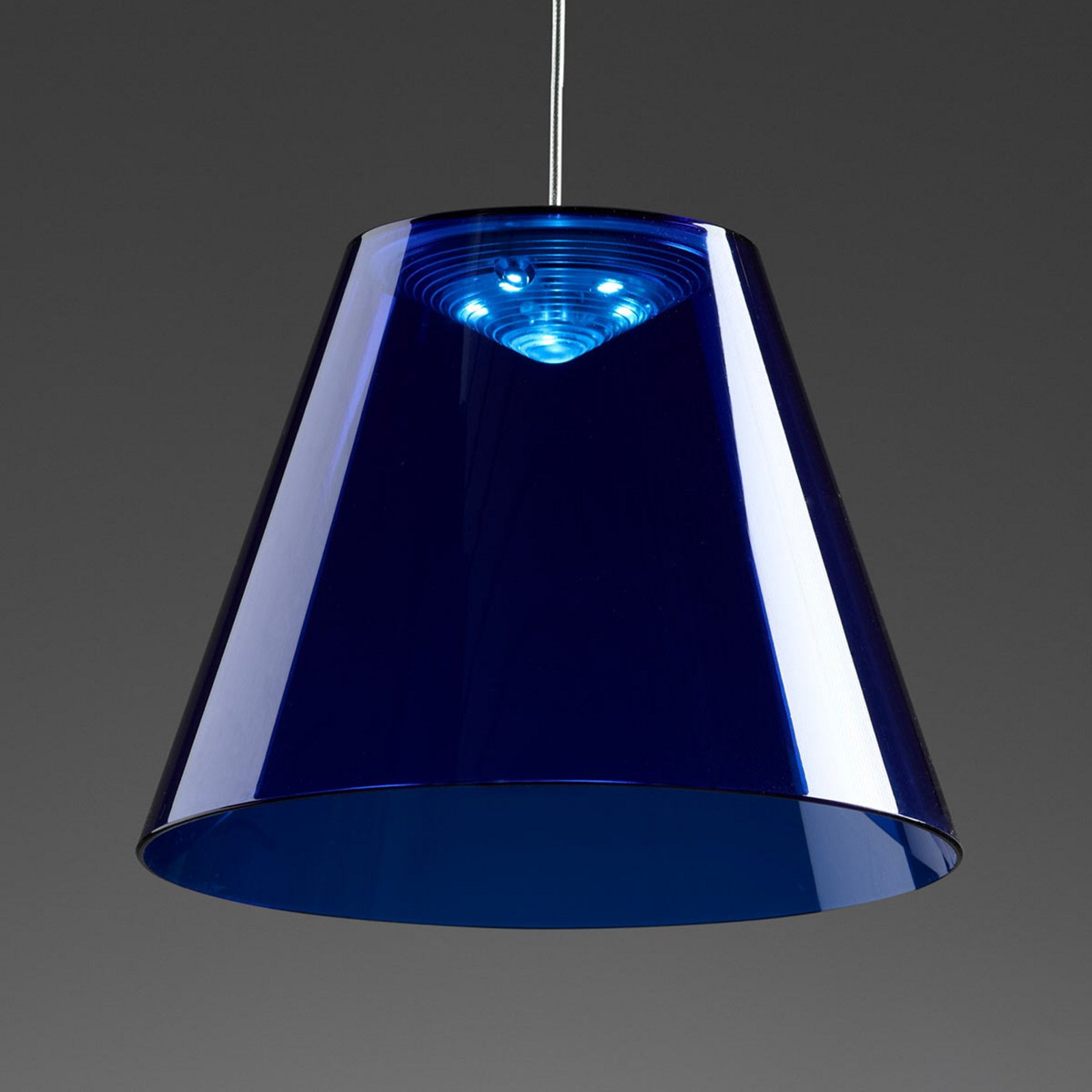 Rotaliana Dina - lampă suspendată LED albastră - Camera de zi / sufragerie - design - albastru - Plastic