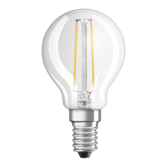 OSRAM LED lašelinė lempa E14 2,8 W šiltos baltos spalvos skaidrios spalvos