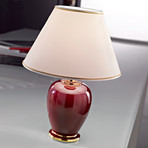 Austrolux Tischlampe Giardino Bordeaux, Keramik, 24 Karat