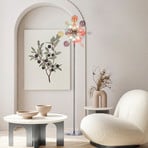 Golvlampa Explosion, glas, pastellfärgad, krom, G9