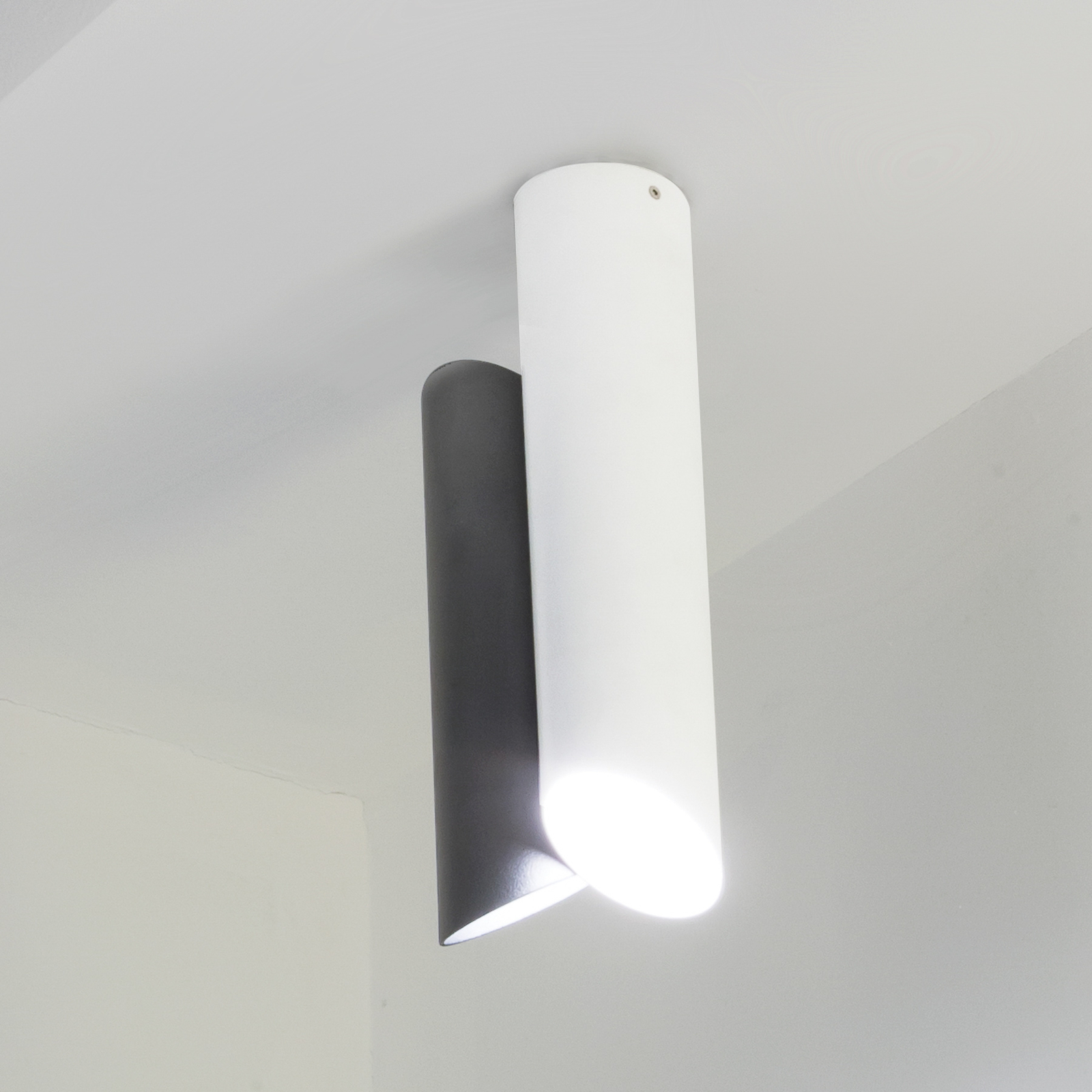 Żarówka rurkowa LED Nemo lampa sufitowa 2-punktowa biały/szary