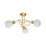 Lindby Deckenlampe Elaina, Ø52cm, 3-flg., messing, Glas, E14