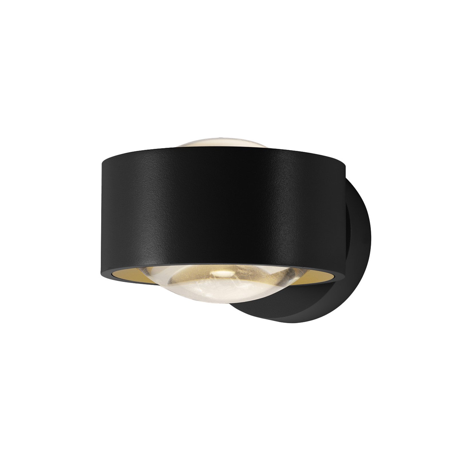 EGG LED wall lamp Clippo Optic, black/gold, DTW, up/down