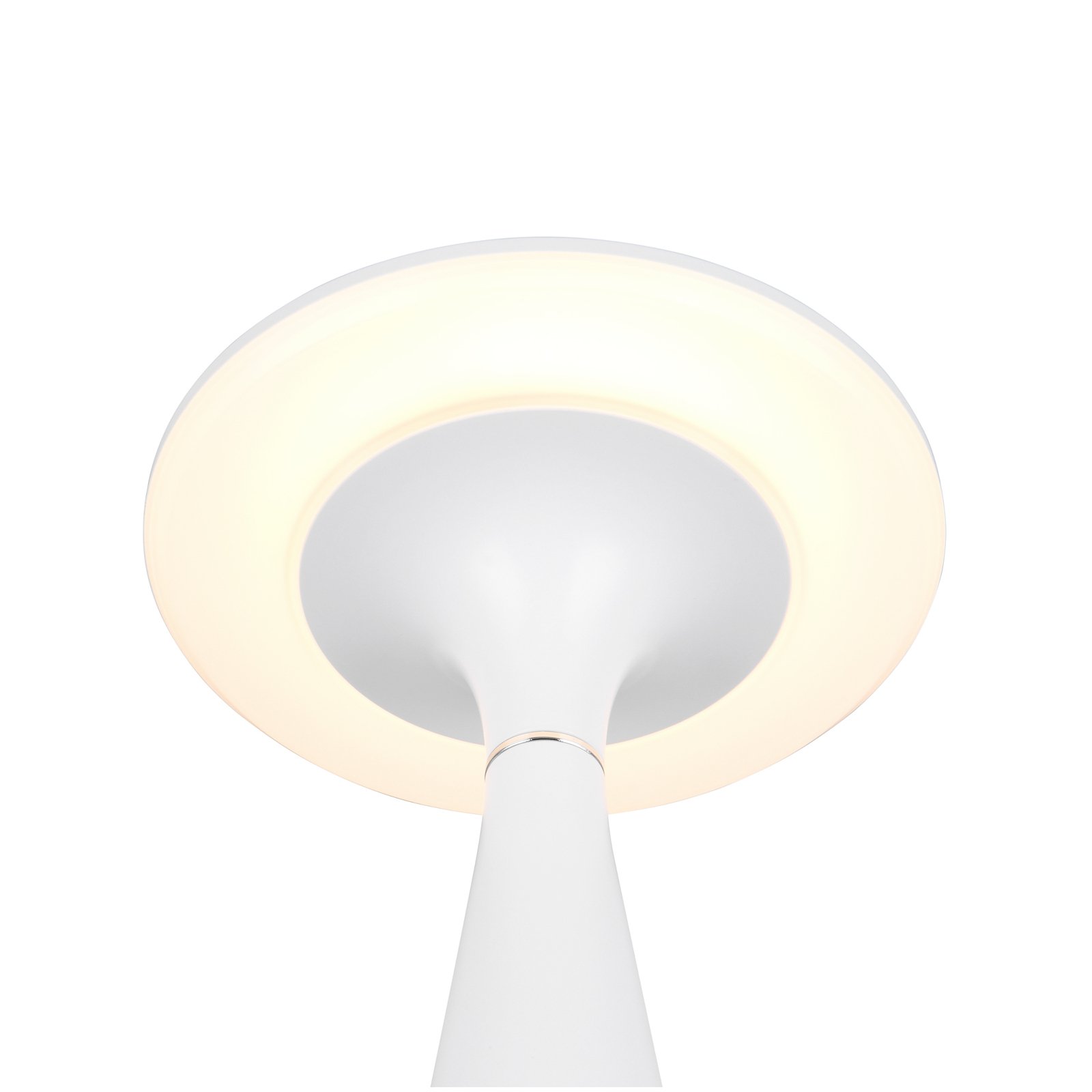 Lampă de masă reîncărcabilă Torrez LED, albă, înălțime 28,5 cm, CCT