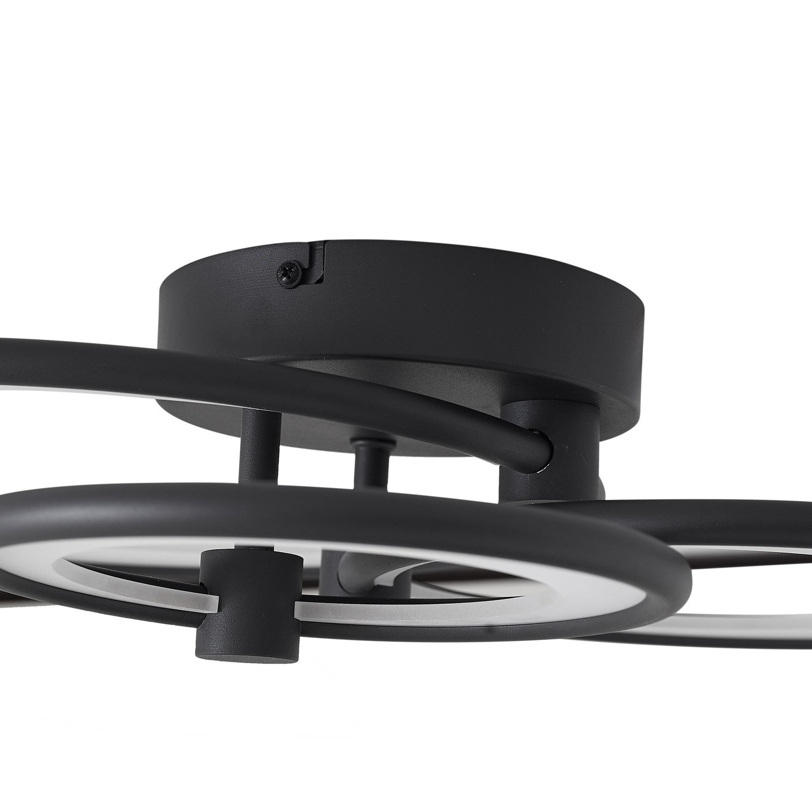 Lindby LED-Deckenlampe Sorma, schwarz, CCT, dimmbar
