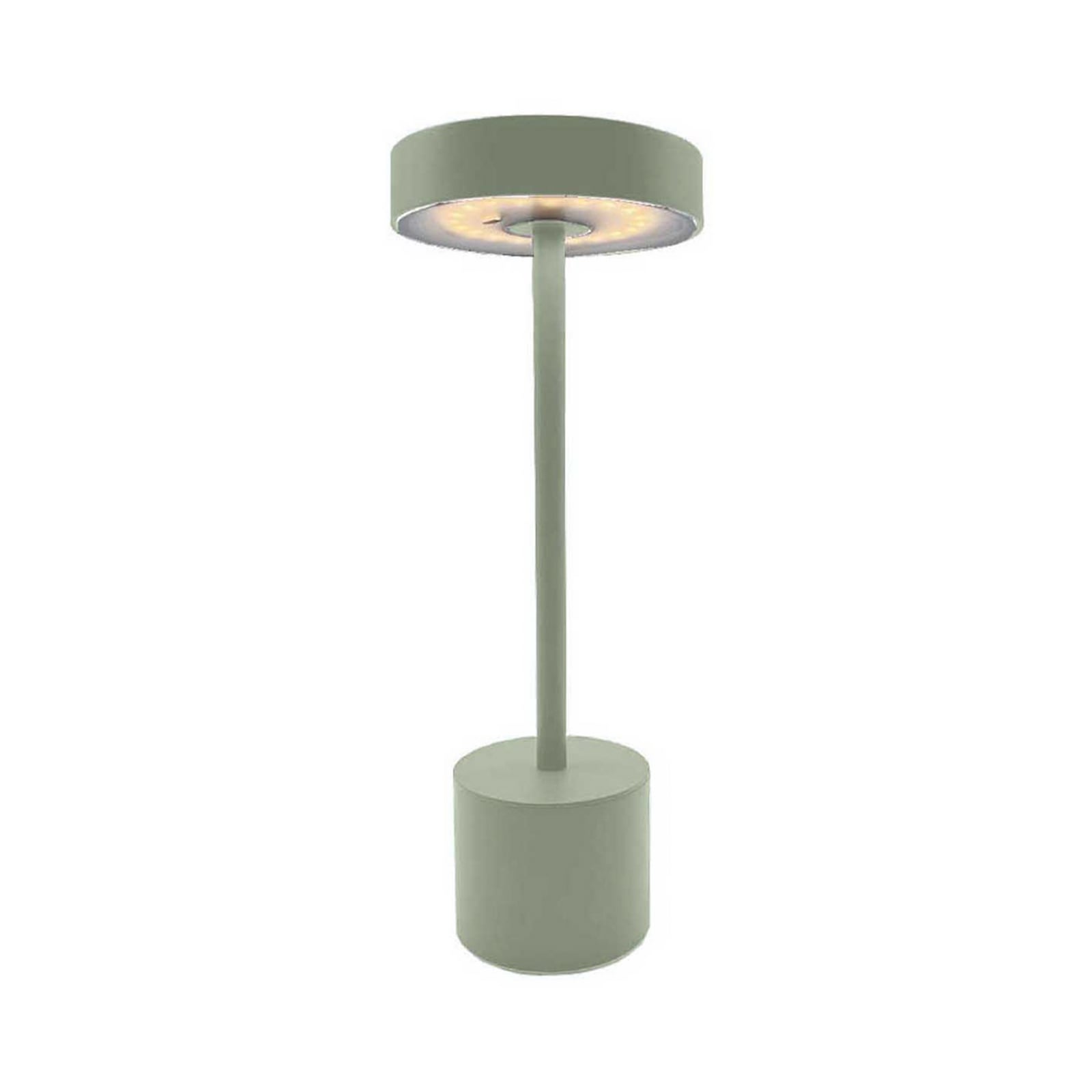 Roby LED tölthető asztali világítás, olajzöld, magasság 30 cm, IP54