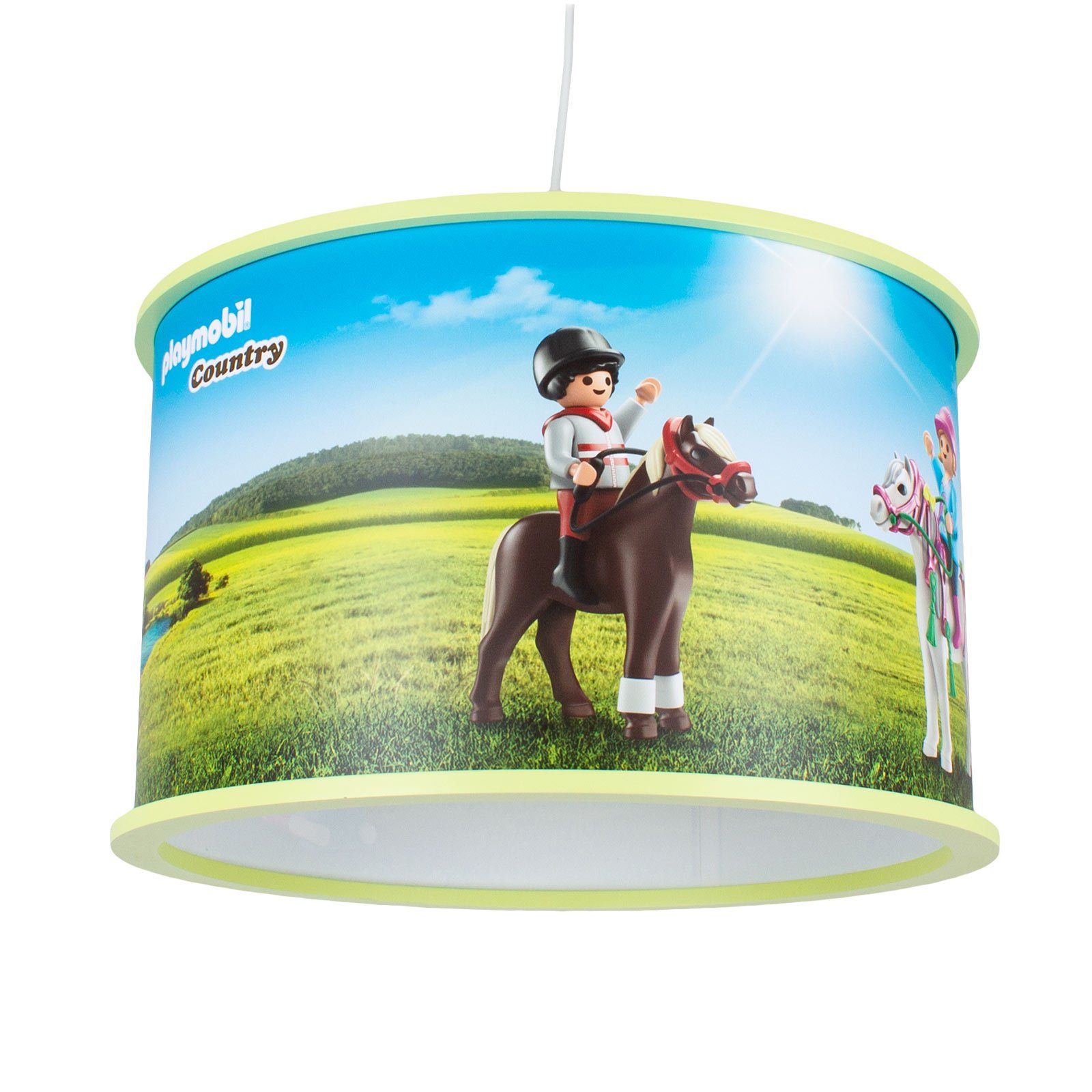 Elobra 25/40 PLAYMOBIL Country hanging light, for Children's Room, wood, plastic, E27, 40 W, energy efficiency: A++, H: 25 cm