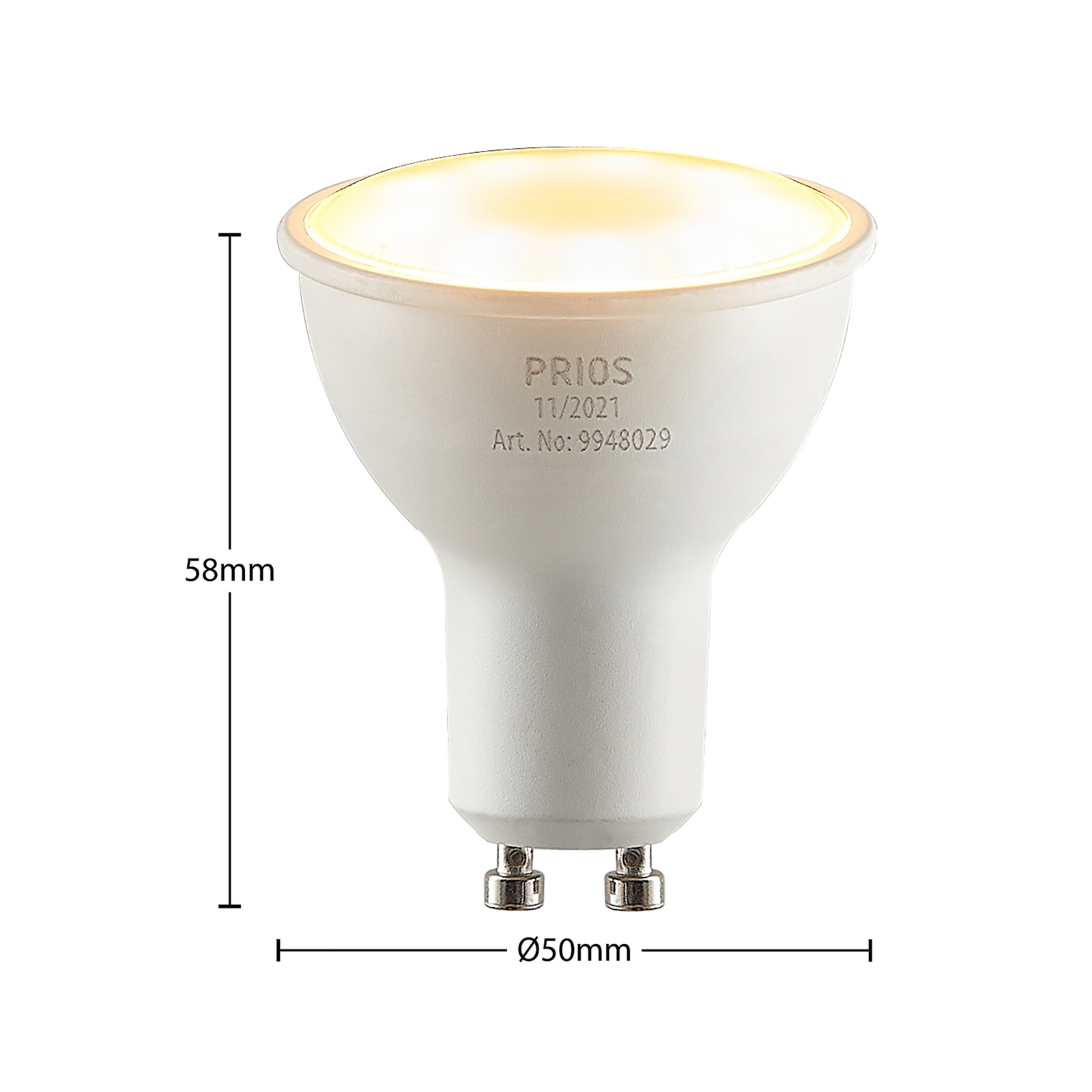 LED reflector GU10 8W 2.700K 120° 10 per-set