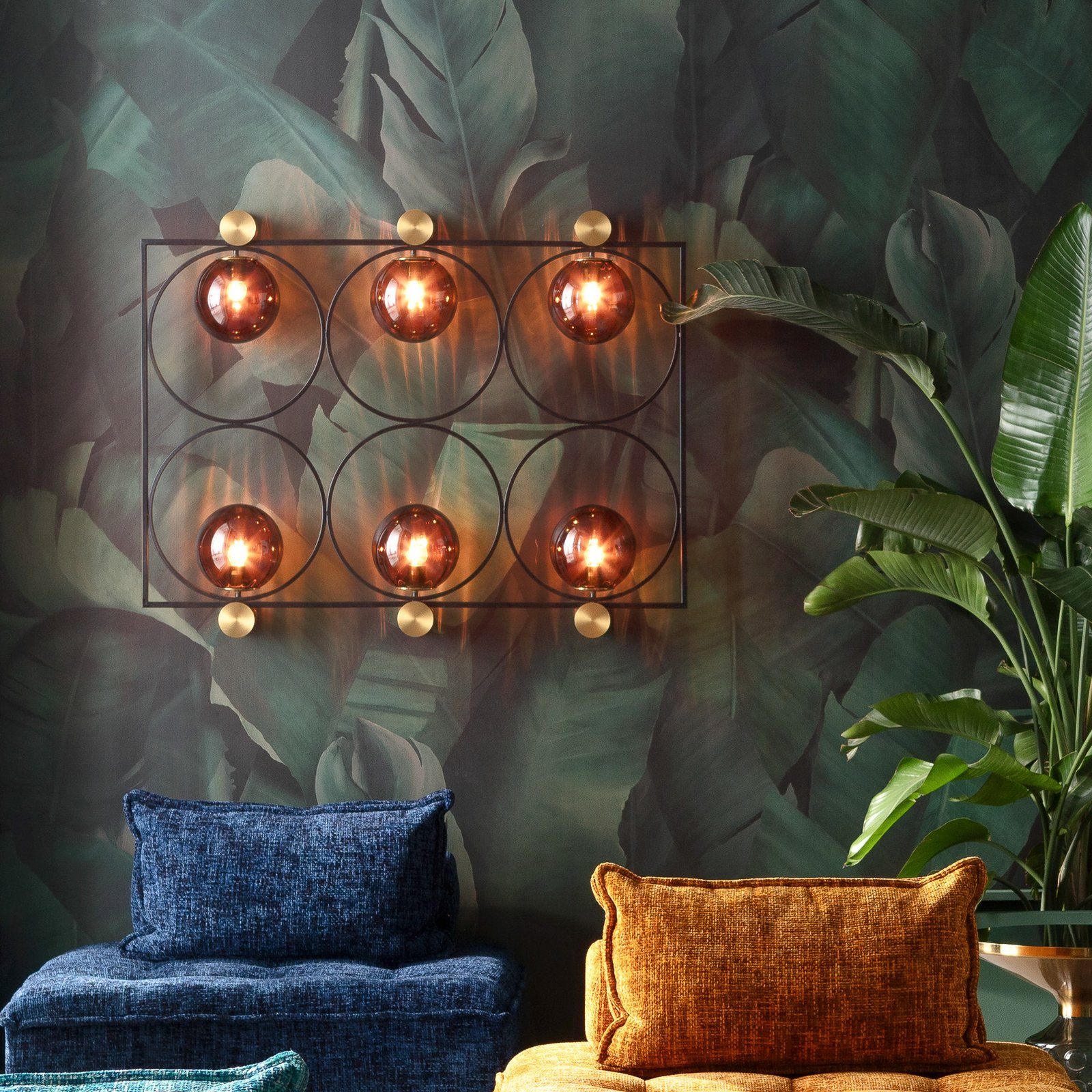 KARE Balance Circle wall light, plug, 122 cm, E27