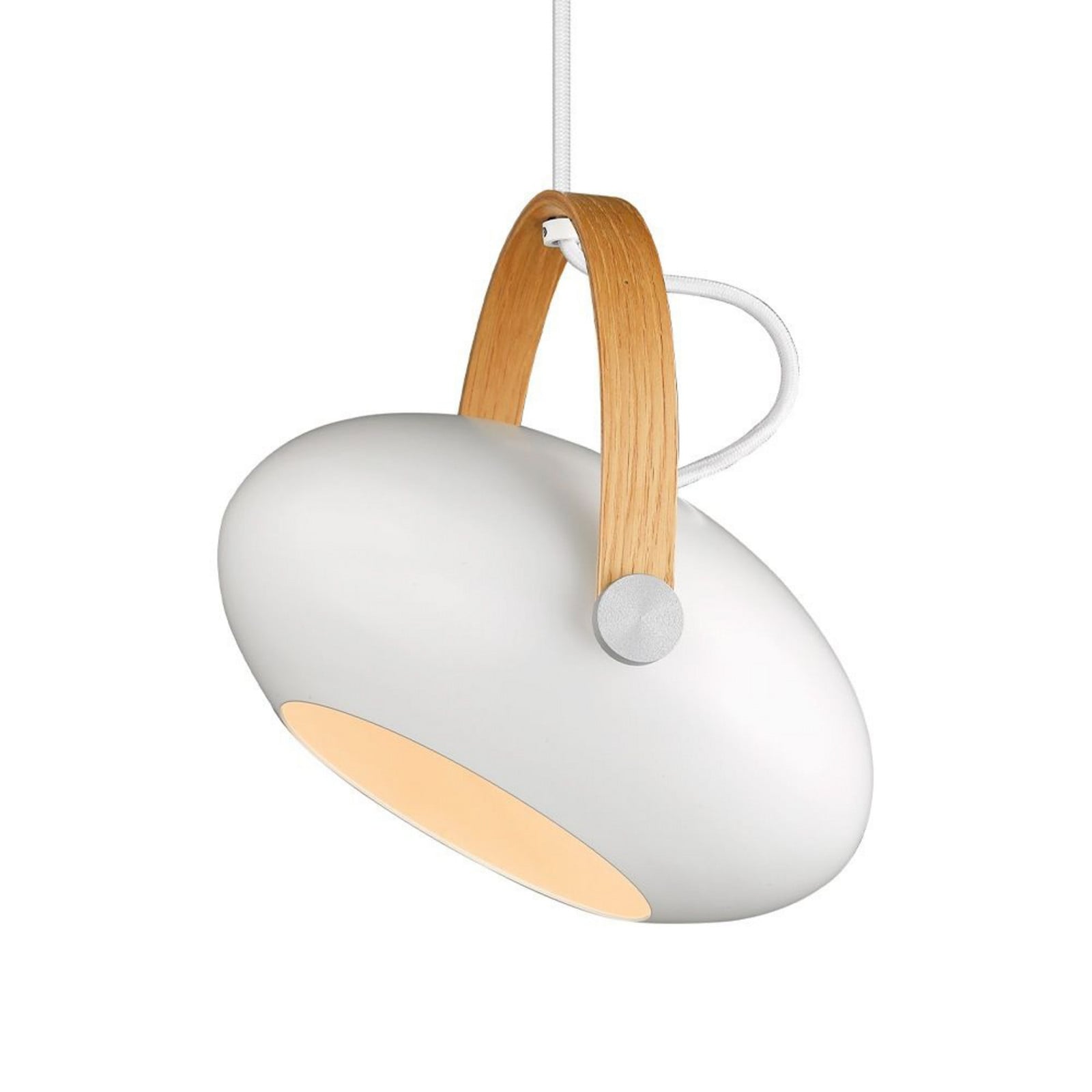 D.C Pendel Ø26 White/Oak Halo Design - Spisestue - Glas
