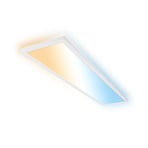 Lampa sufitowa LED Tava A, CCT, 98 x 20 cm, biała, z pilotem